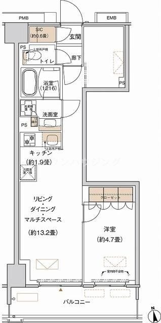 プライムネクサス大森北の物件間取画像