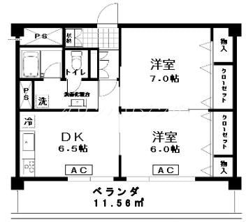 上池台マンションの物件間取画像