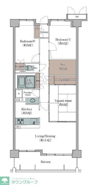 クラシアム大井町の物件間取画像