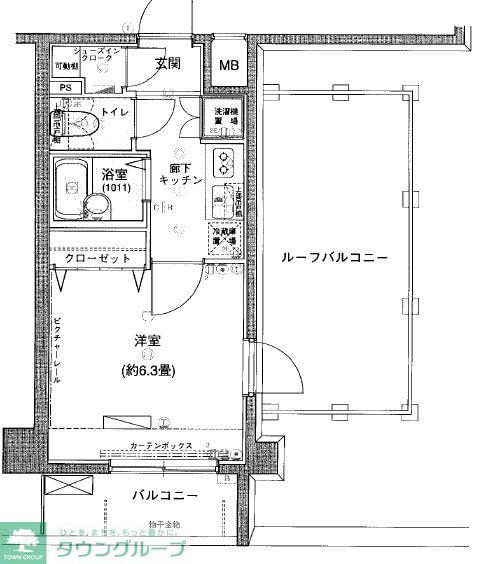 スカイコート・ヴィーダ五反田ウエストの物件間取画像