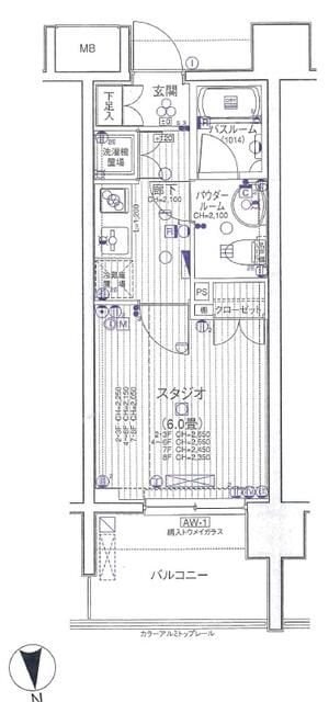 日神デュオステージ新宿中落合の物件間取画像