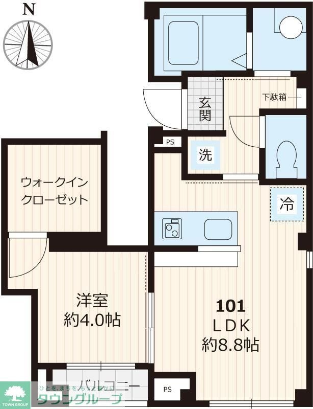 フラット　カークの物件間取画像