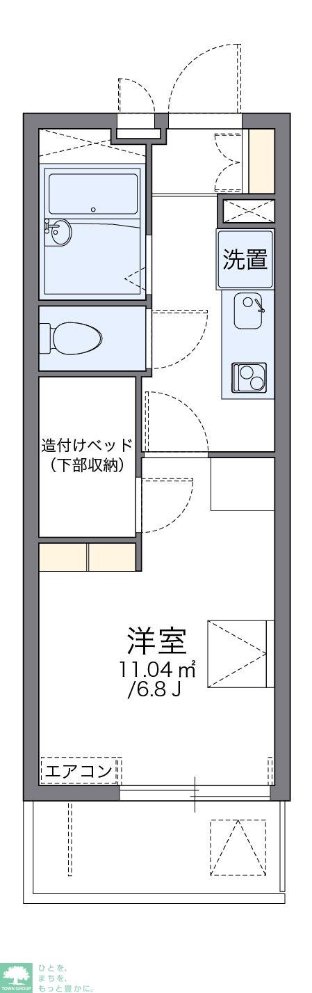 レオパレスシェモアIIIの物件間取画像