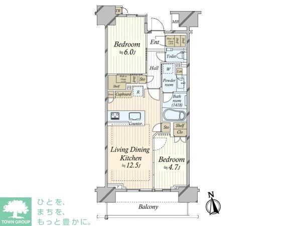 パークホームズ浅草寿の物件間取画像