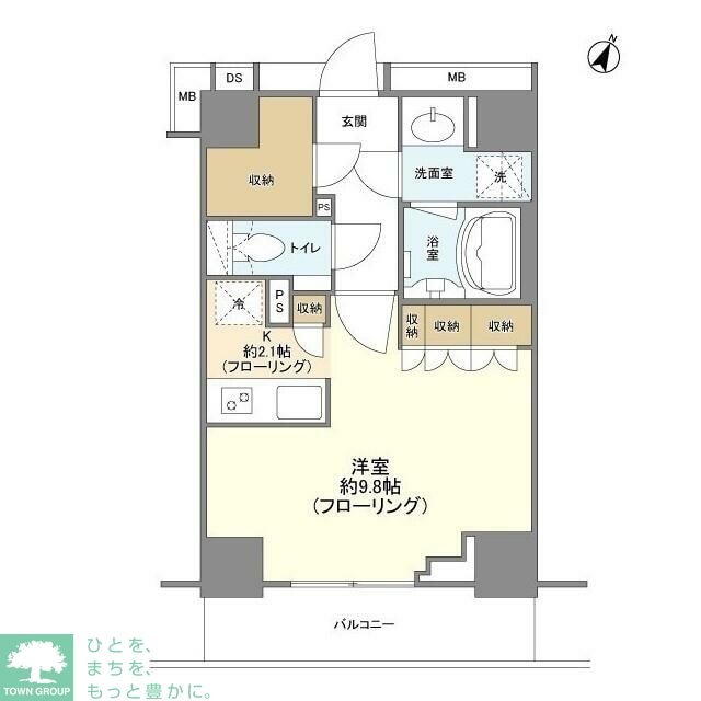 コスモリード市ヶ谷払方町の物件間取画像