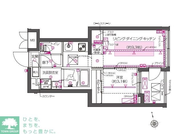 ZOOM西早稲田の物件間取画像