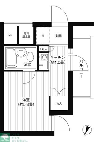 コスモリード駒沢大学の物件間取画像