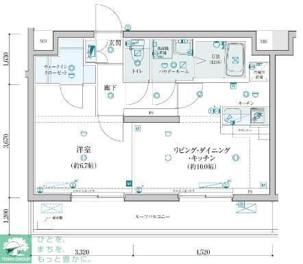 ジェノヴィア桜上水ｓｋｙｇａｒｄｅｎの物件間取画像