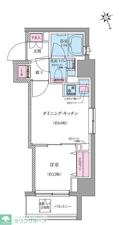 クレヴィアリグゼ世田谷松陰神社前の物件間取画像