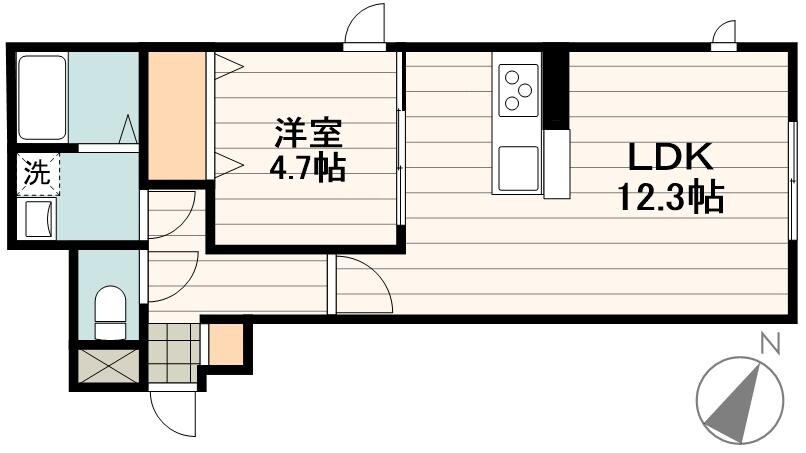 スカイプラザ富久町の物件間取画像