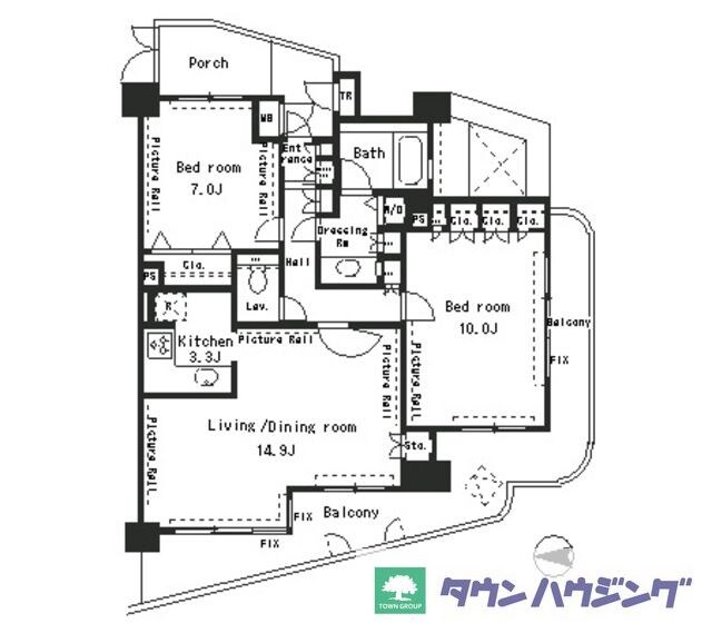 パークアクシス四谷ステージの物件間取画像