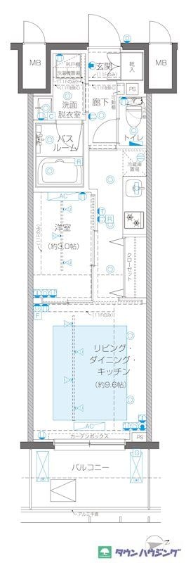 ZOOM新宿御苑前の物件間取画像