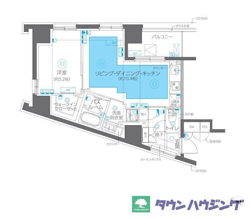 ZOOM方南町の物件間取画像