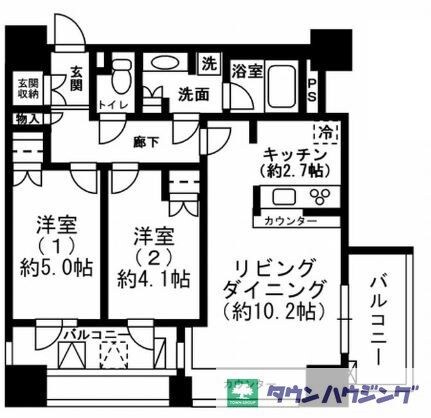 レジディア市ヶ谷の物件間取画像