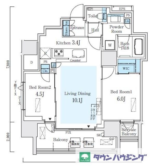 ディームス渋谷本町の物件間取画像