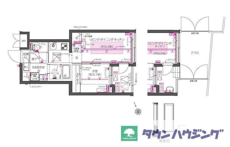 ZOOM西早稲田の物件間取画像