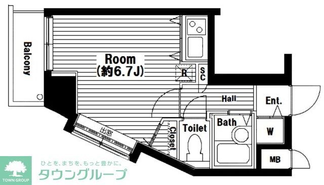 ガラ・ステージ市ヶ谷壱番館の物件間取画像