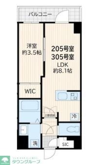 アルカンシエル新宿大京町の物件間取画像