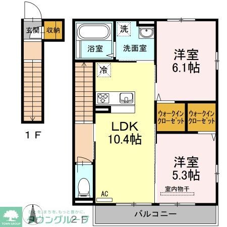 アゼリア上鷺　Fの物件間取画像