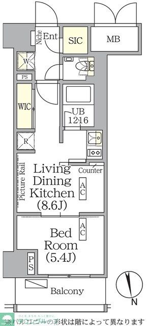 ザ・パークハビオ神楽坂レジデンスＳｏｕｔｈの物件間取画像
