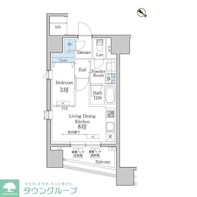 デュオフラッツ池尻大橋の物件間取画像