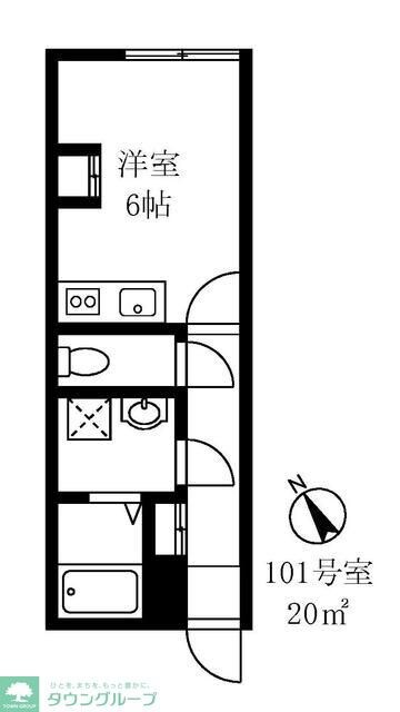 早稲田鶴巻町ＩＭＡハウスの物件間取画像
