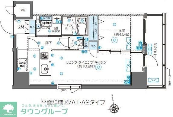 ZOOM東新宿の物件間取画像