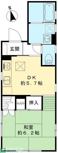 グリーングラス北新宿の物件間取画像