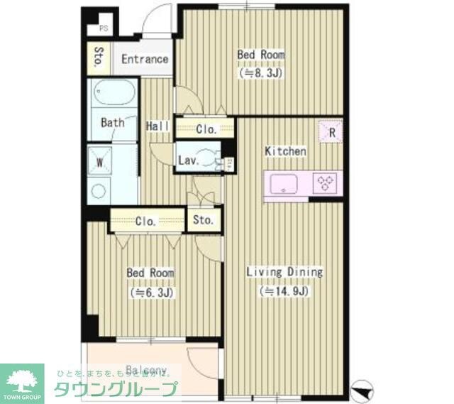 Ｋ’ｓ中落合の物件間取画像