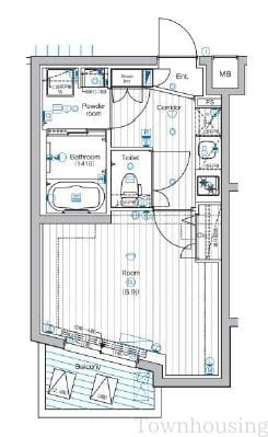 PREMIUM CUBE 中野の物件間取画像