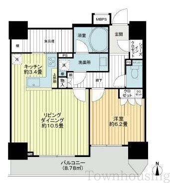 ライオンズ四谷タワーゲートの物件間取画像