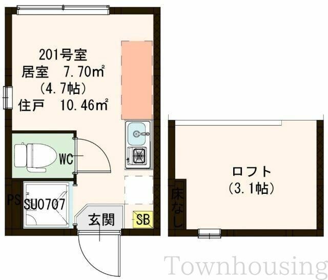 ハーモニーテラス中央の物件間取画像