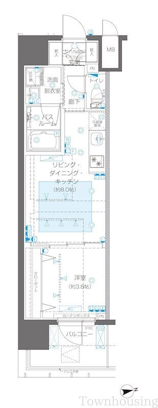 ZOOM新宿御苑前の物件間取画像