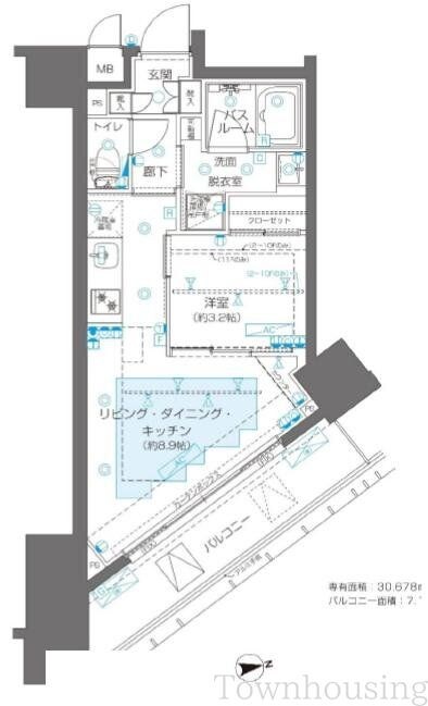 ZOOM新宿御苑前の物件間取画像