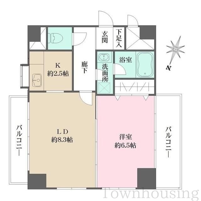 鈴和東中野マンションの物件間取画像