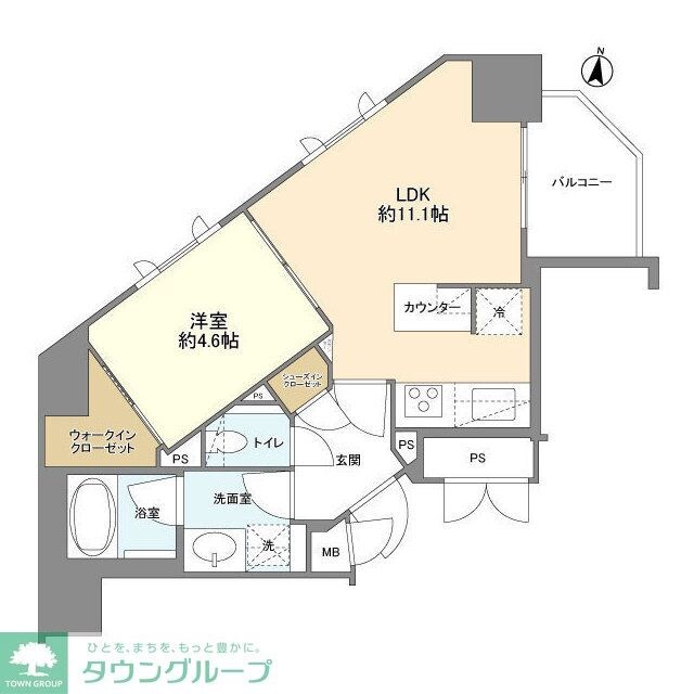 ジオ西新宿ツインレジデンス　イースト棟の物件間取画像