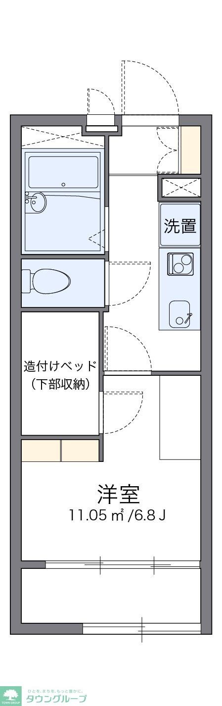 レオパレスリバー　Ｋの物件間取画像