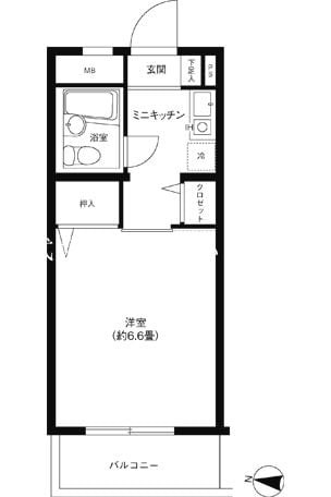 サンハイム南馬込の物件間取画像