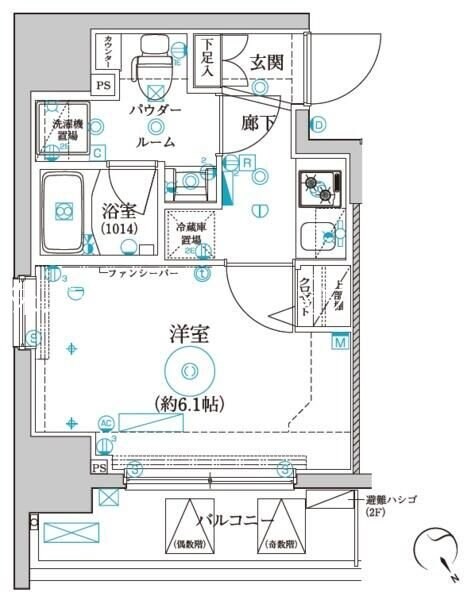 クレイシア品川戸越の物件間取画像