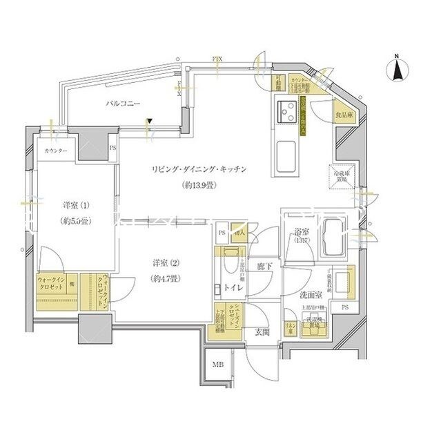 Ｐｒｅｍｉｕｍ　大岡山の物件間取画像