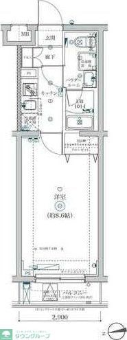 SQUARE CITY NAKAMAGOMEの物件間取画像