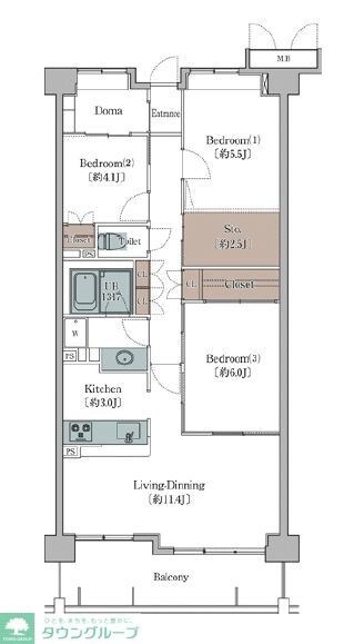 クラシアム大井町の物件間取画像