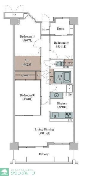 クラシアム大井町の物件間取画像