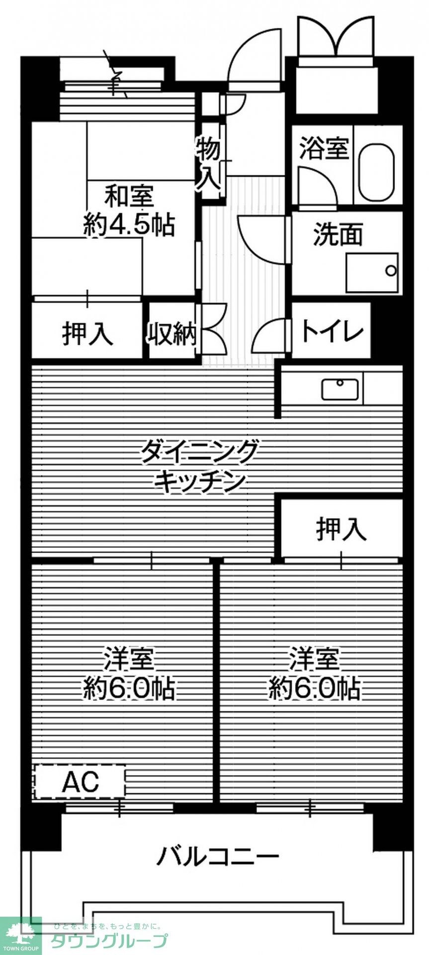 ビレッジハウス品川八潮タワー1号棟 (804号室)の物件間取画像