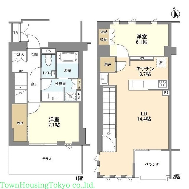 瀬田の杜　Ｇａｒｄｅｎ　＆　Ｔｅｒｒａｃｅ　Ｗ棟の物件間取画像