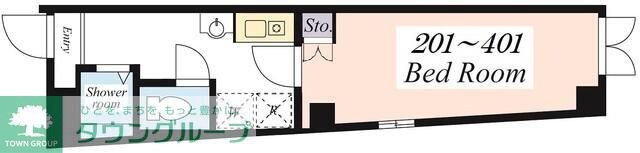 マリーンコーブ等々力の物件間取画像