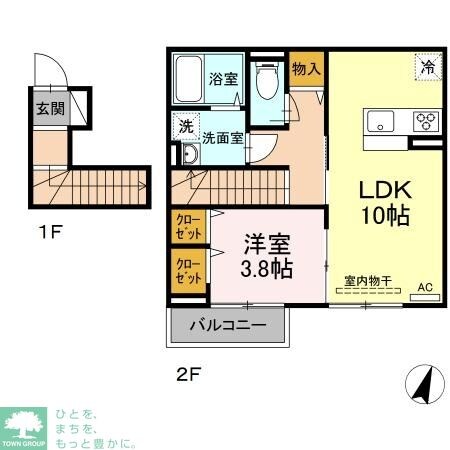 アンジュール高松Aの物件間取画像