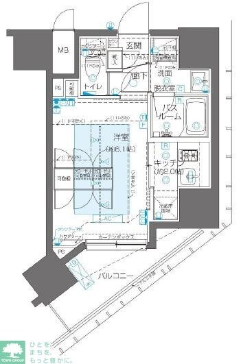 ZOOM新宿御苑前の物件間取画像