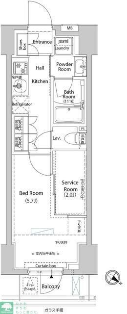 ＡＲＫＭＡＲＫ巣鴨ＣＯＵＲＴの物件間取画像