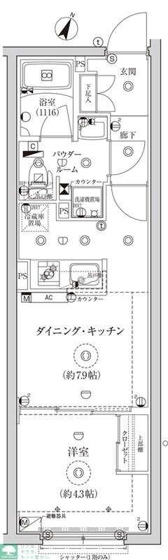 グローリオシェルト池袋IIの物件間取画像